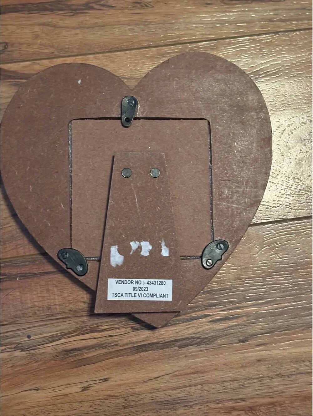 Set of Two Decorative Heart-Shaped and Love-Themed Photo Frames